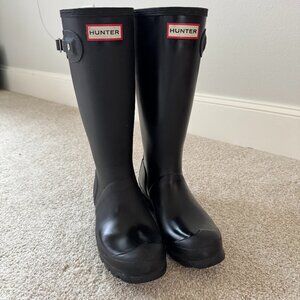 Hunter Original Tall Rain Boots Black Matte EU 37 / US Women's 6